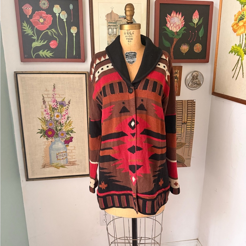 Storybook Knits Southwestern Patterned Cardigan